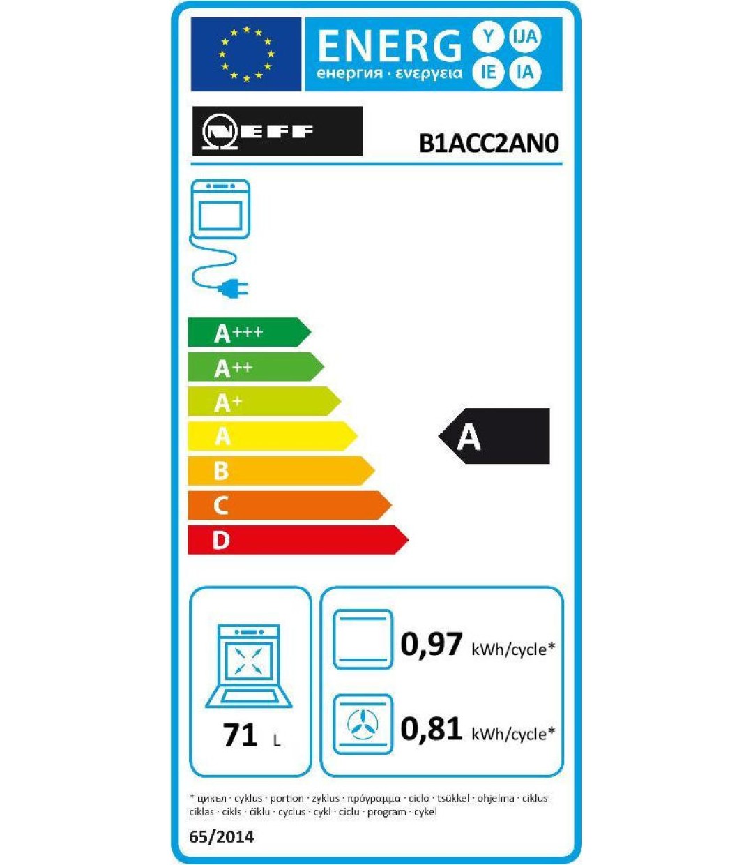 NEFF B1ACC2AN0 Φούρνος Inox