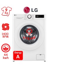 LG Πλυντήριο Ρούχων 9kg με Ατμό 1400 Στροφών F4R3009NSWW  