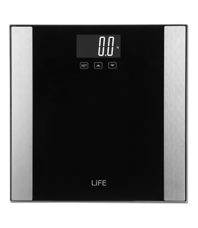 Life Cardio Ψηφιακή Ζυγαριά με Λιπομετρητή σε Μαύρο χρώμα