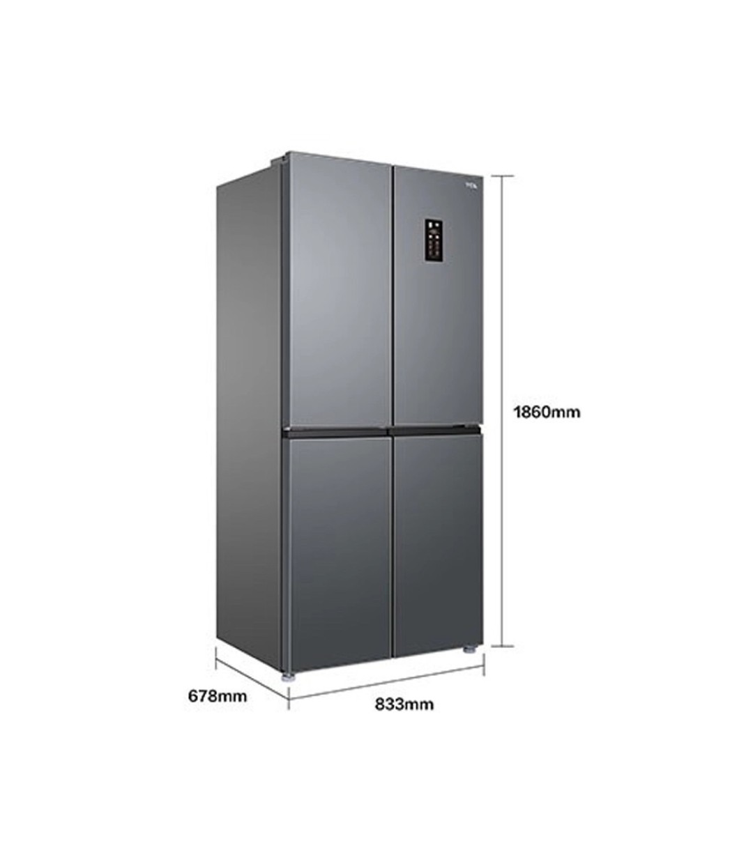 TCL RP470CXE0 Ψυγείο Ντουλάπα 470lt NoFrost Inox 