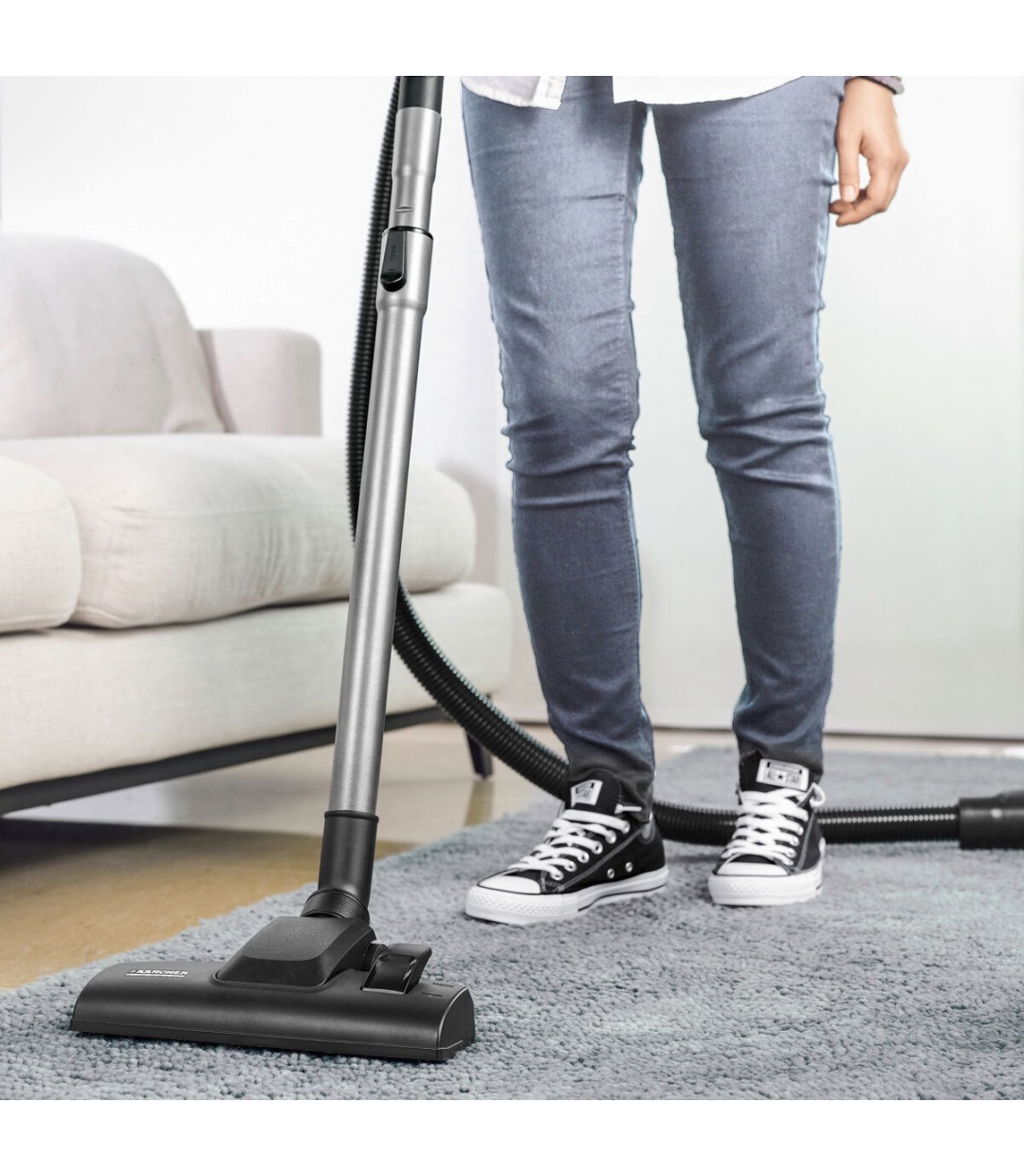 Karcher VC 2 Ηλεκτρική Σκούπα 700W με Σακούλα 2.8lt Λευκή Karcher VC 2 Ηλεκτρική Σκούπα 700W με Σακούλα 2.8lt Λευκή