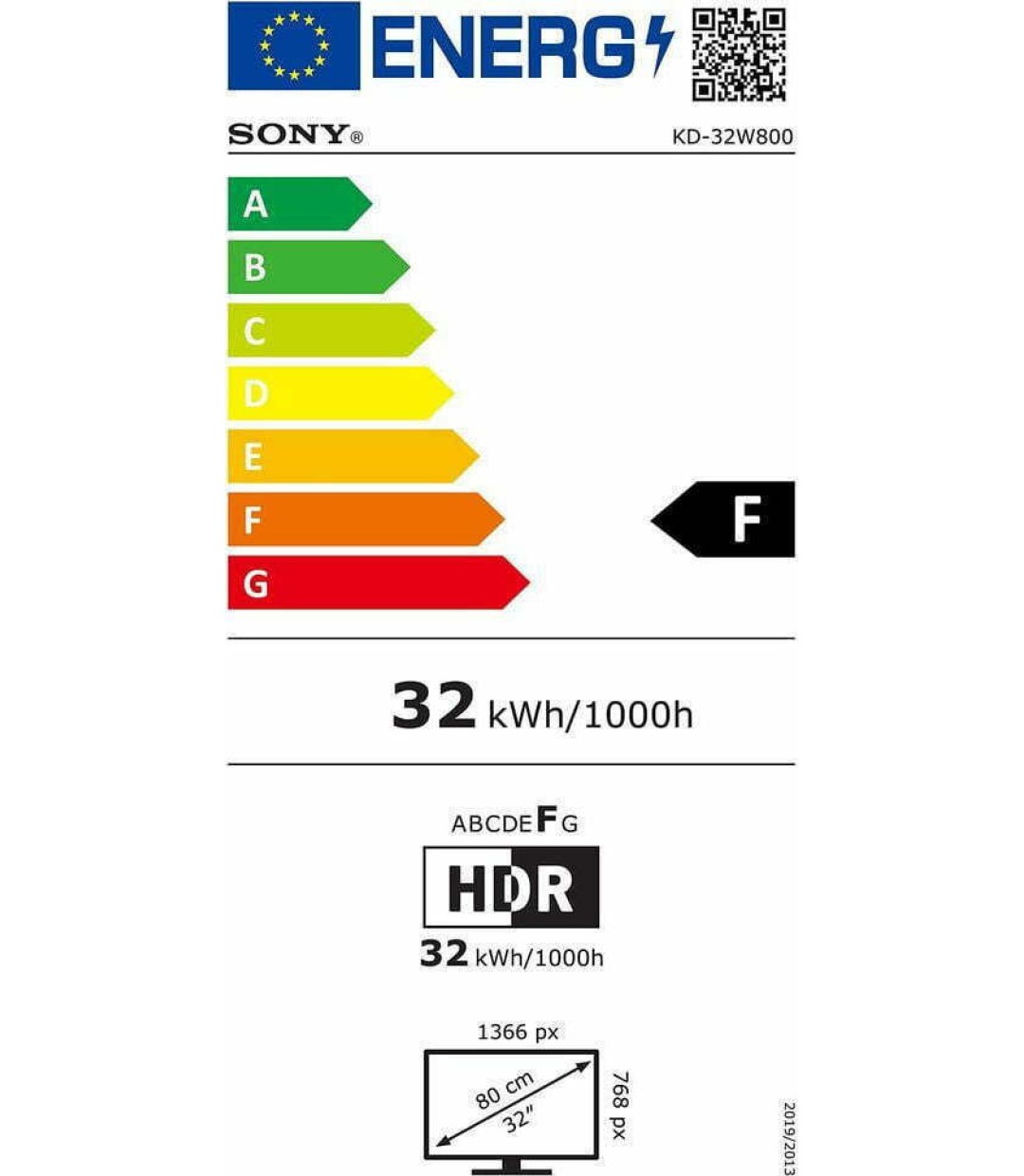 Sony Smart Τηλεόραση 32" HD Ready LED KD-32W800