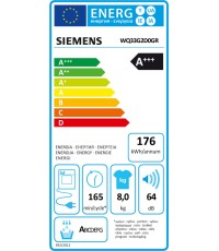 Siemens WQ33G2D0GR Στεγνωτήριο 8kg A+++ με Αντλία Θερμότητας