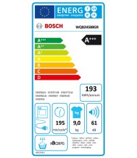 Bosch WQB245 B8 Στεγνωτήριο 9kg A+++ με Αντλία Θερμότητας