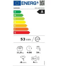 Samsung WW11BB744DGBS 6 Πλυντήριο Ρούχων 11kg με Ατμό  Μαύρο