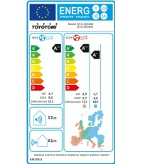 Toyotomi Gosai GTN/GTG-09CMW Κλιματιστικό Inverter 9000 BTU A+++/A++ με Ιονιστή και WiFi  