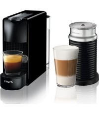 Krups XN1118V  Essenza Mini & Aeroccino Καφετιέρα για Κάψουλες Nespresso Πίεσης 19bar με Αφρογαλιέρα Black