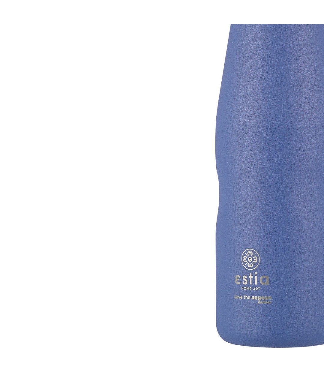 Estia Travel Flask Save the Aegean Ανακυκλώσιμο Μπουκάλι Θερμός Ανοξείδωτο BPA Free Denim Blue 500ml 01-12052