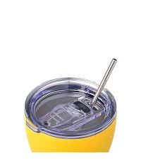 Estia Coffee Mug Save The Aegean Ποτήρι Θερμός Ανοξείδωτο BPA Free Pineapple Yellow 350ml με Καλαμάκι 01-12458