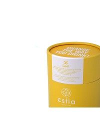 Estia Coffee Mug Save The Aegean Ποτήρι Θερμός Ανοξείδωτο BPA Free Pineapple Yellow 350ml με Καλαμάκι 01-12458