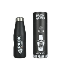 Estia Travel Flask Save the Aegean Ανακυκλώσιμο Μπουκάλι Θερμός Ανοξείδωτο BPA Free Paok BC Edition 500ml 00-13776