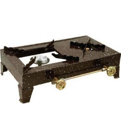 Thermogatz ΕΛΚΟ 150 Επιτραπέζια Εστία Υγραερίου Διπλή Καφέ 