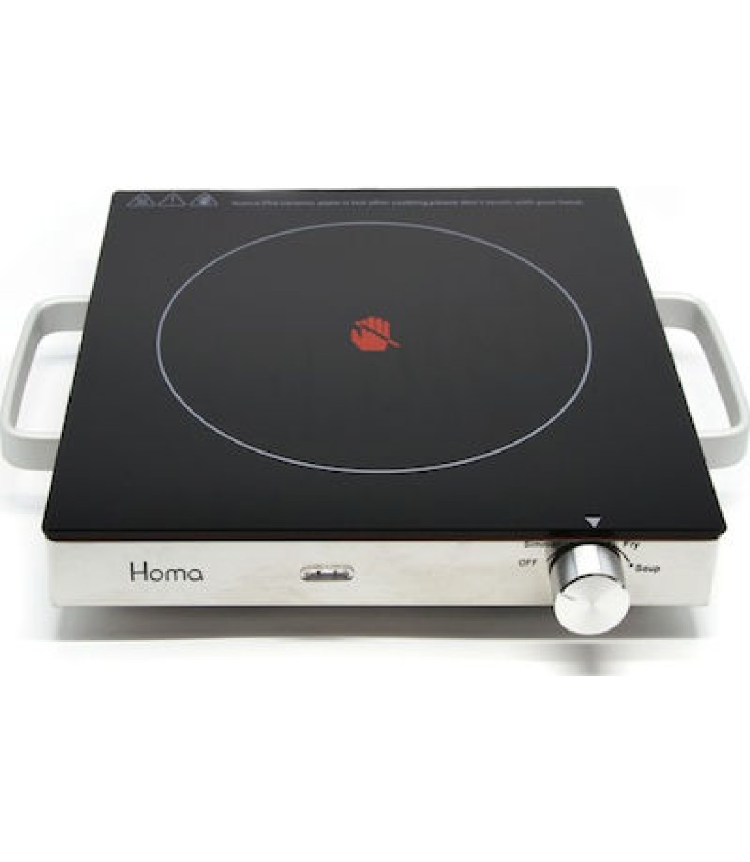 Homa HP-1500CSI Επιτραπέζια Εστία Κεραμική Μονή Inox