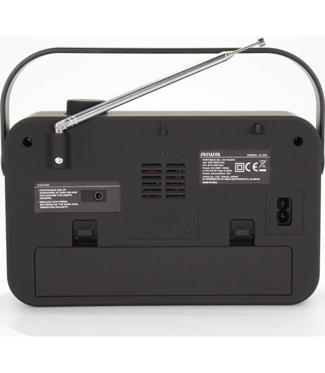 Aiwa R-190BW Φορητό Ραδιόφωνο Ρεύματος / Μπαταρίας Λευκό