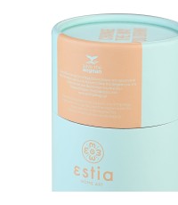 Estia Travel Mug Save The Aegean Ανακυκλώσιμο Ποτήρι Θερμός Ανοξείδωτο BPA Free Τυρκουάζ 350ml 01-20385