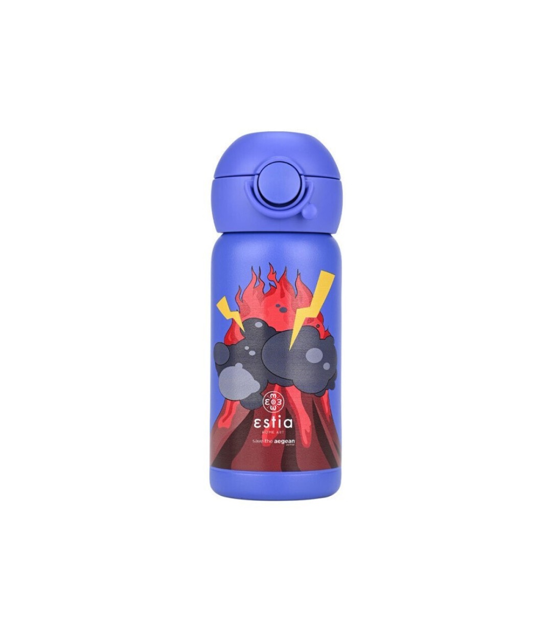 Estia Wonder Bottle Save the Aegean Παιδικό Παγούρι Θερμός Ανοξείδωτο Lava Splash 350ml 01-23508