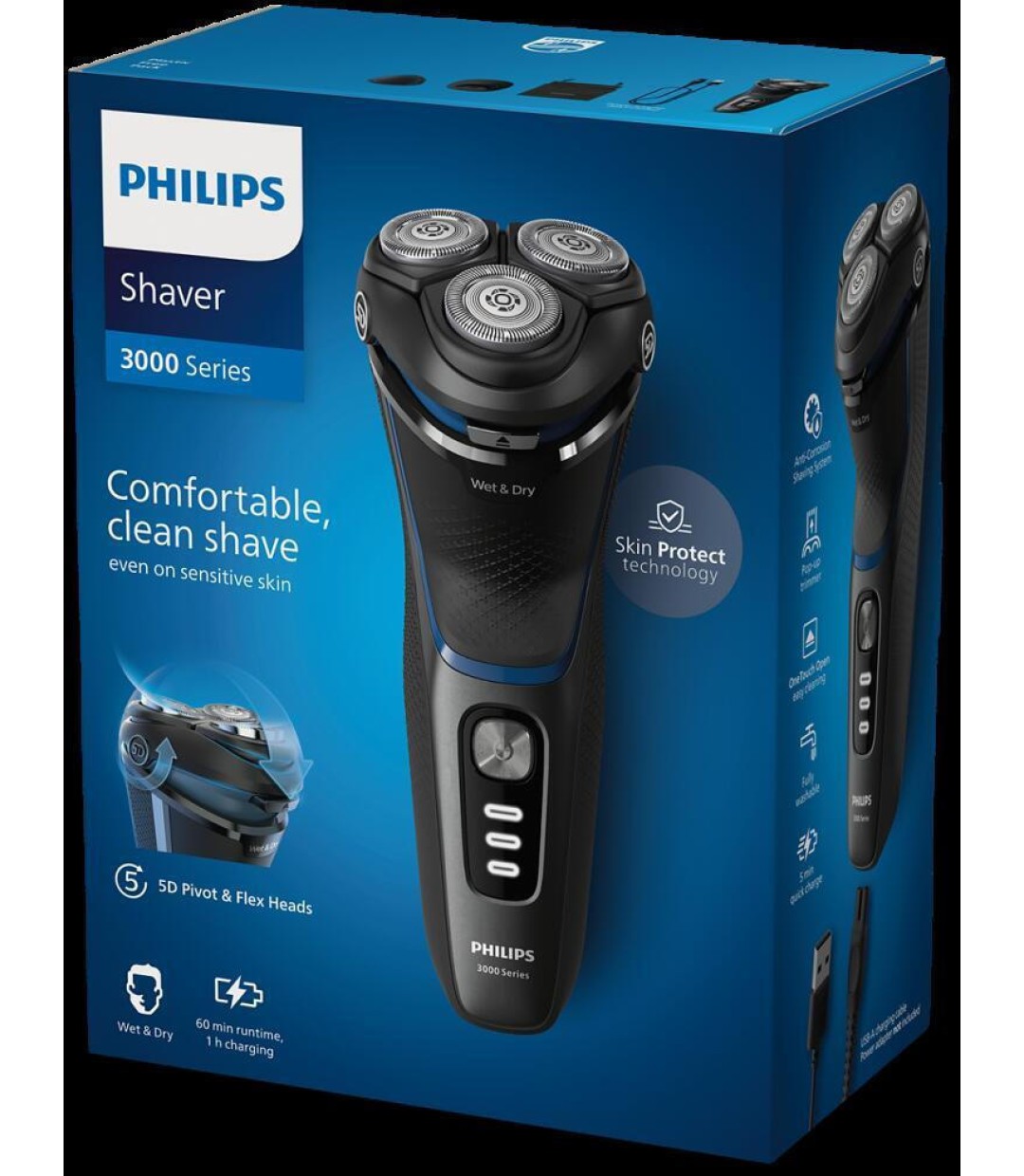 Philips S3344/13 Ξυριστική Μηχανή Προσώπου Επαναφορτιζόμενη Philips S3344/13 Ξυριστική Μηχανή Προσώπου Επαναφορτιζόμενη