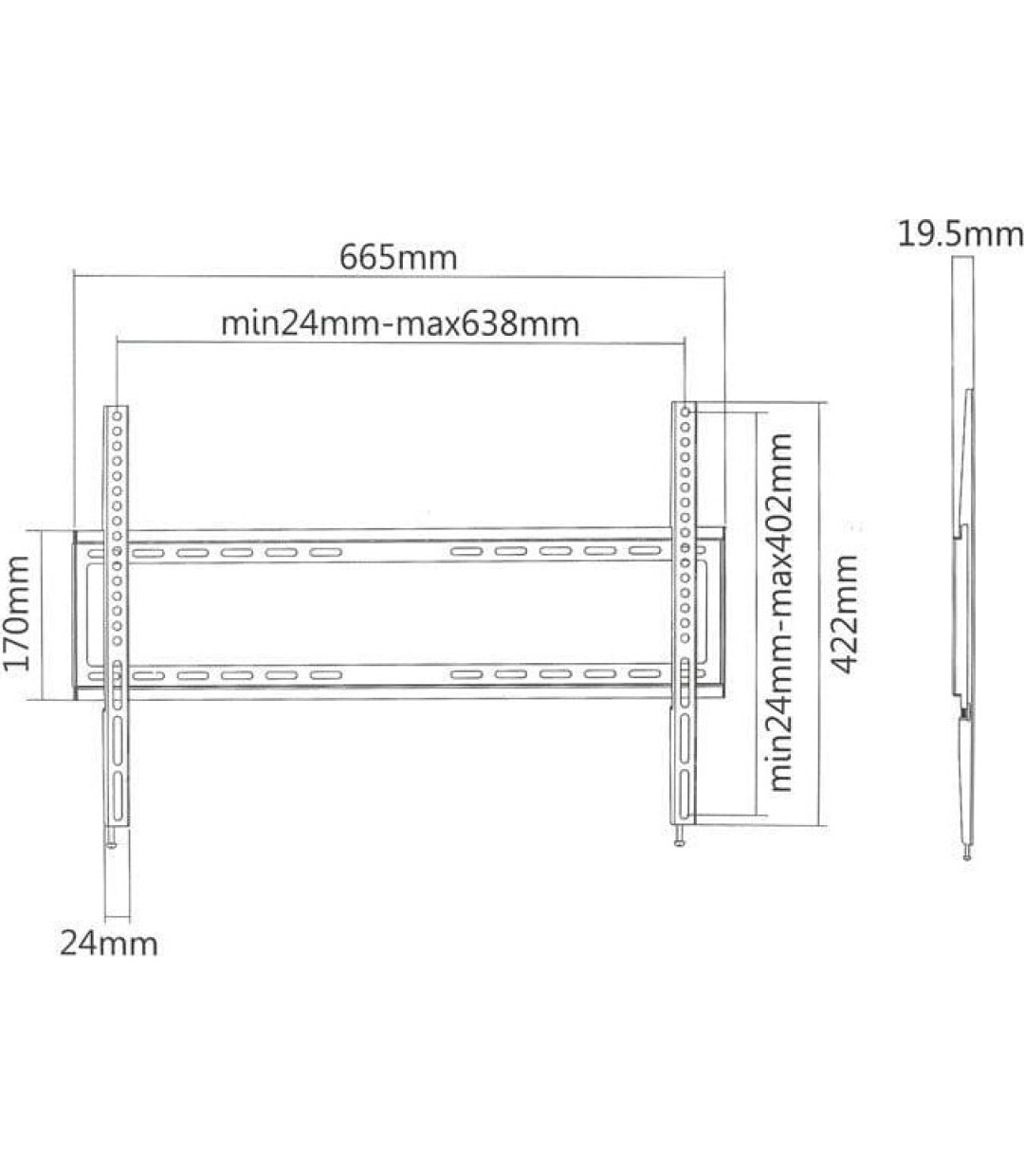 Superior Electronics 37-70 Fixed Extra Slim Βάση Τηλεόρασης Τοίχου έως 70" και 35kg Superior Electronics 37-70 Fixed Extra Slim Βάση Τηλεόρασης Τοίχου έως 70" και 35kg