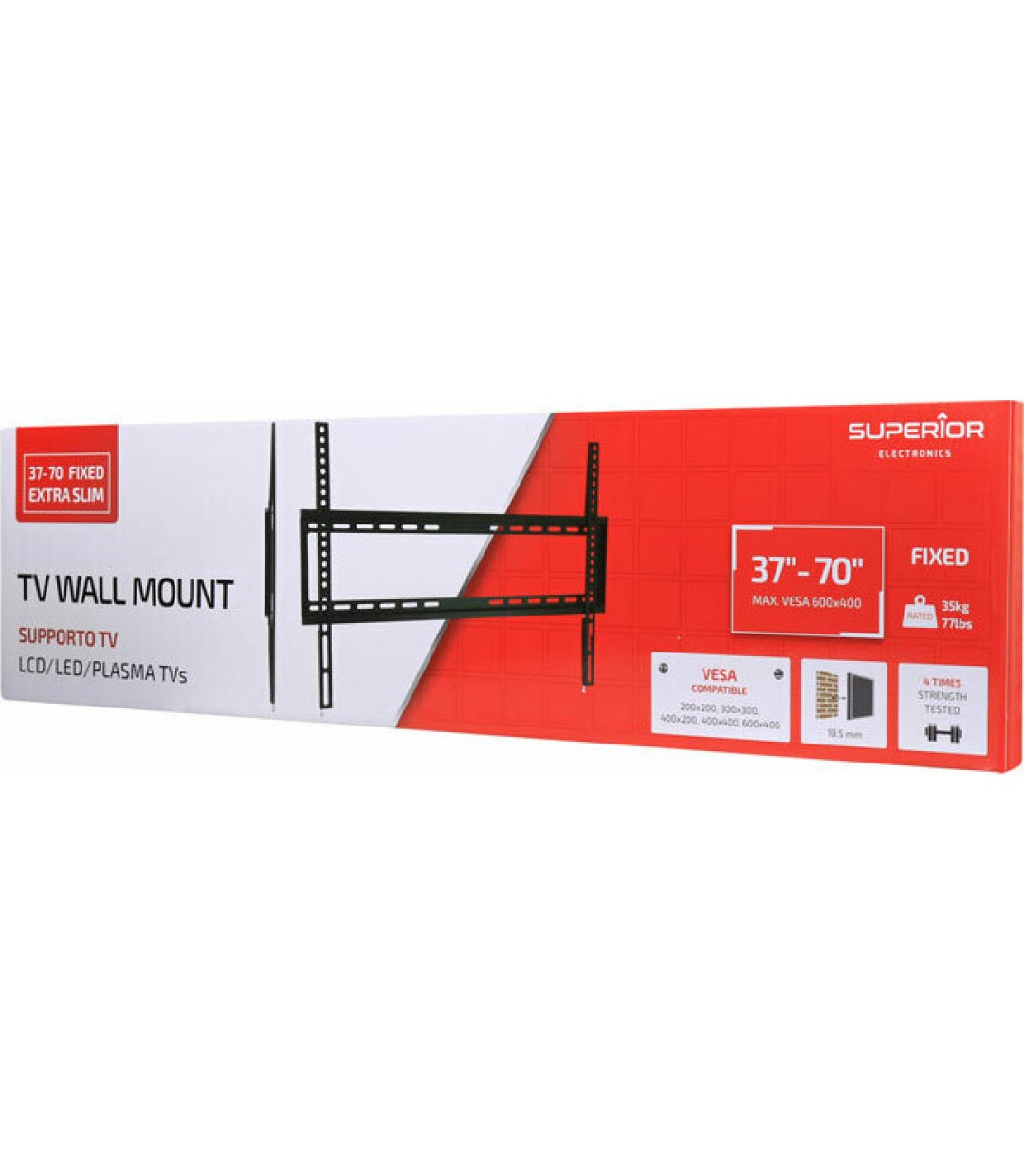 Superior Electronics 37-70 Fixed Extra Slim Βάση Τηλεόρασης Τοίχου έως 70" και 35kg Superior Electronics 37-70 Fixed Extra Slim Βάση Τηλεόρασης Τοίχου έως 70" και 35kg