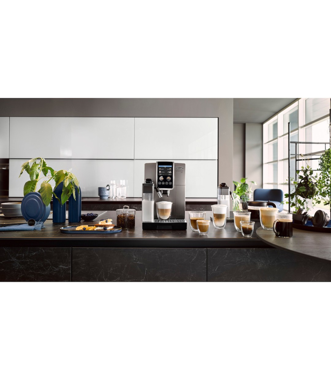 De'Longhi Dinamica Plus ECAM 380.95 TB Αυτόματη Μηχανή Espresso 1450W Πίεσης 15bar με Μύλο Άλεσης Ασημί