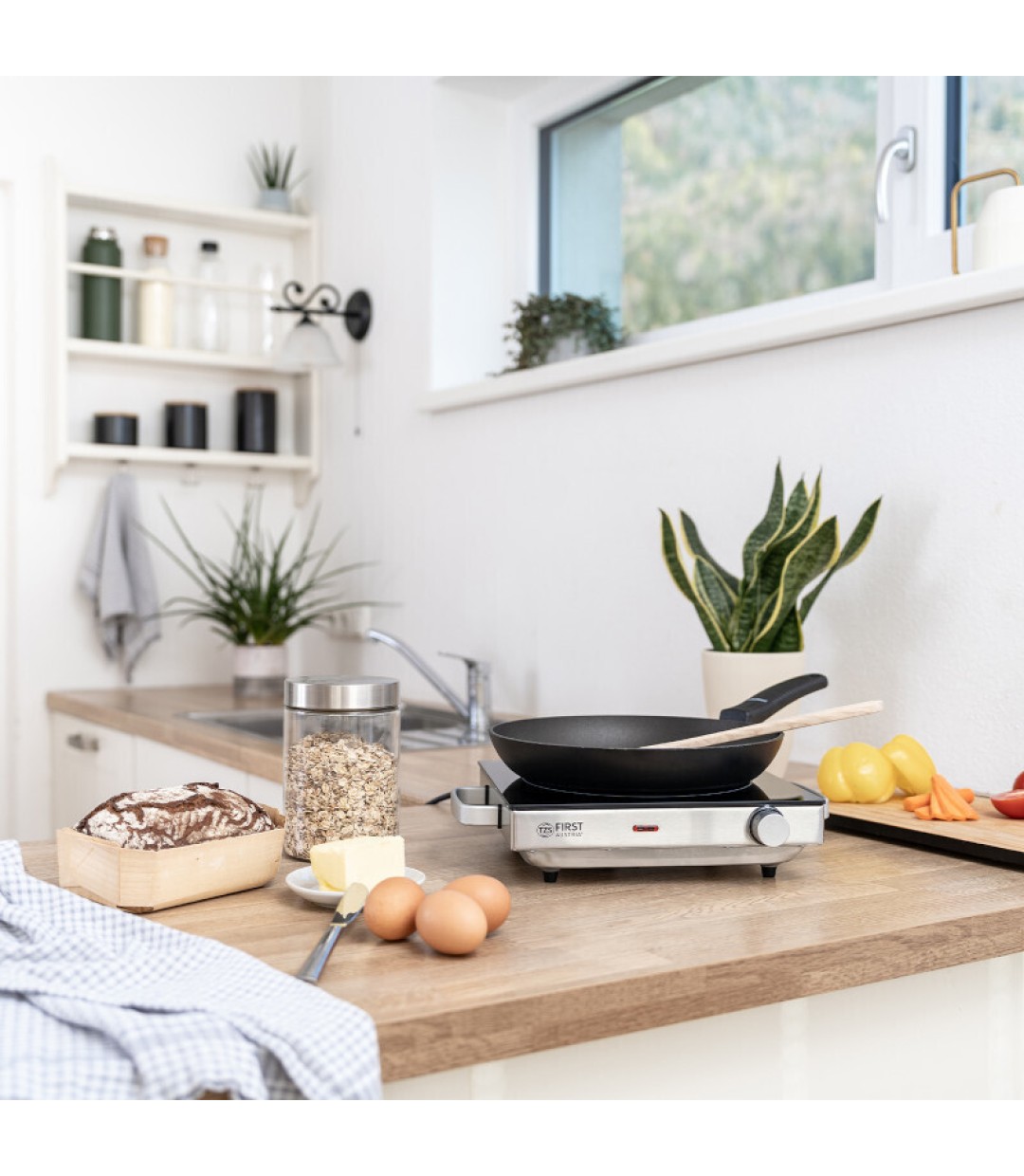 First Austria FA-5097 Επιτραπέζια Εστία Κεραμική Μονή Μαύρη