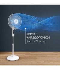 Rowenta Ανεμιστήρας VU5450 Ορθοστάτης 55W Διαμέτρου 40cm με Τηλεχειριστήριο