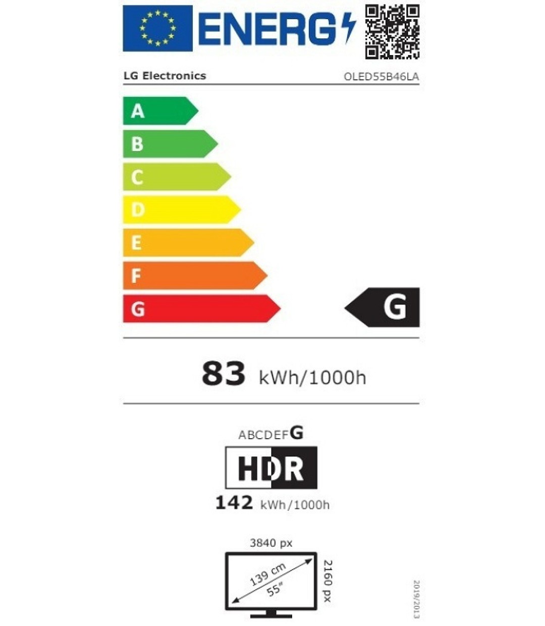 LG Smart Τηλεόραση 55" 4K UHD OLED OLED55B46LA HDR (2024)