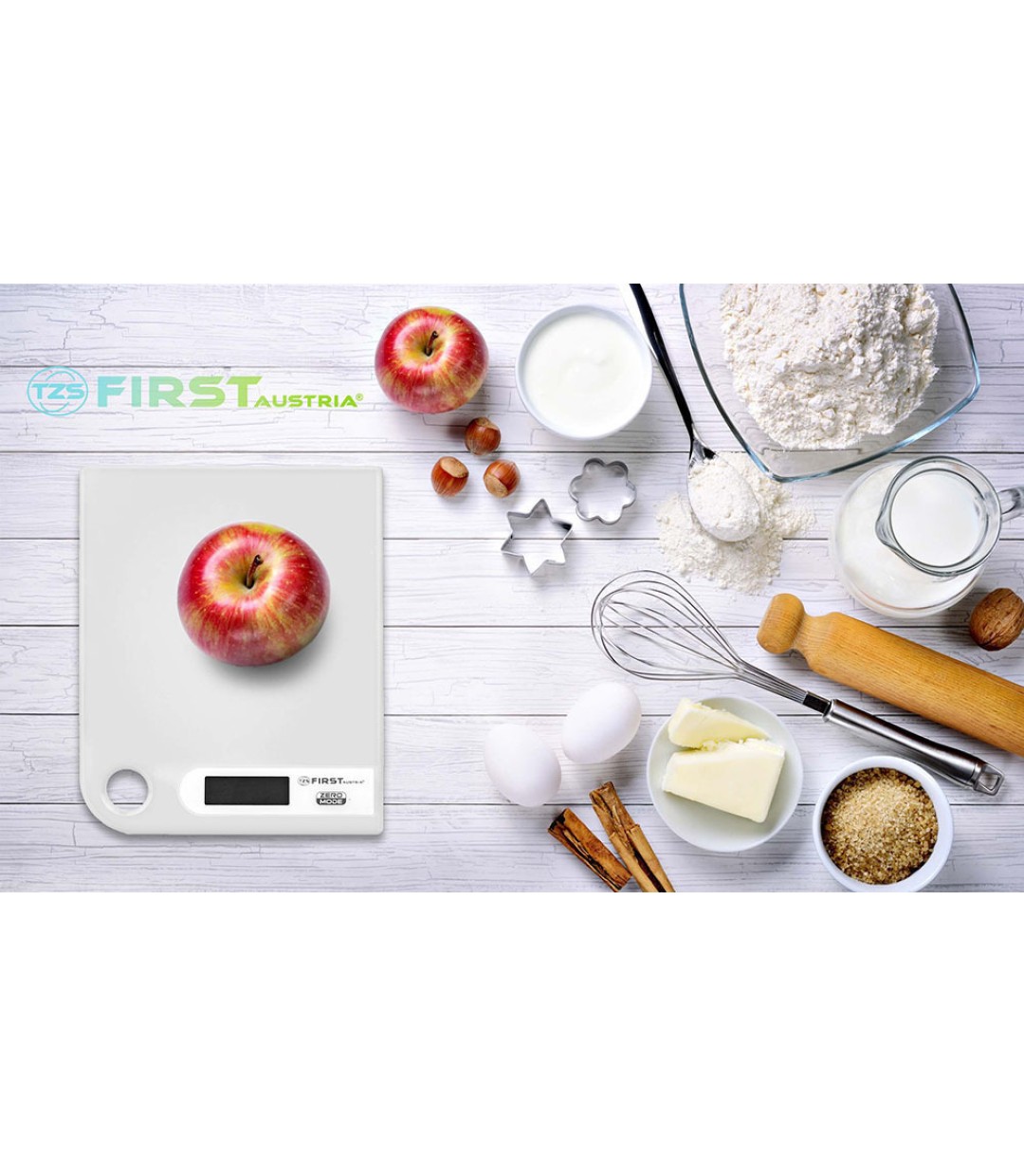 First Austria FA-6401-1 Ψηφιακή Ζυγαριά Κουζίνας 1gr/5kg White