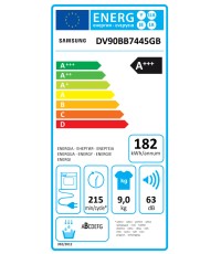 Samsung DV90BB7445GB/S6 Στεγνωτήριο Ρούχων 9kg A+++ με Αντλία Θερμότητας