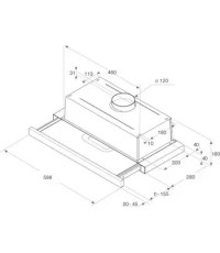 Whirlpool AKR 750 G K Συρόμενος Απορροφητήρας 59.9cm Μαύρος