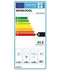 Whirlpool AKR 750 G K Συρόμενος Απορροφητήρας 59.9cm Μαύρος