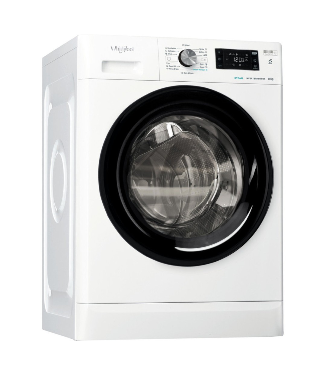 Whirlpool Πλυντήριο Ρούχων 8kg με Ατμό 1400 Στροφών FFB 8458 BV EE Whirlpool Πλυντήριο Ρούχων 8kg με Ατμό 1400 Στροφών FFB 8458 BV EE