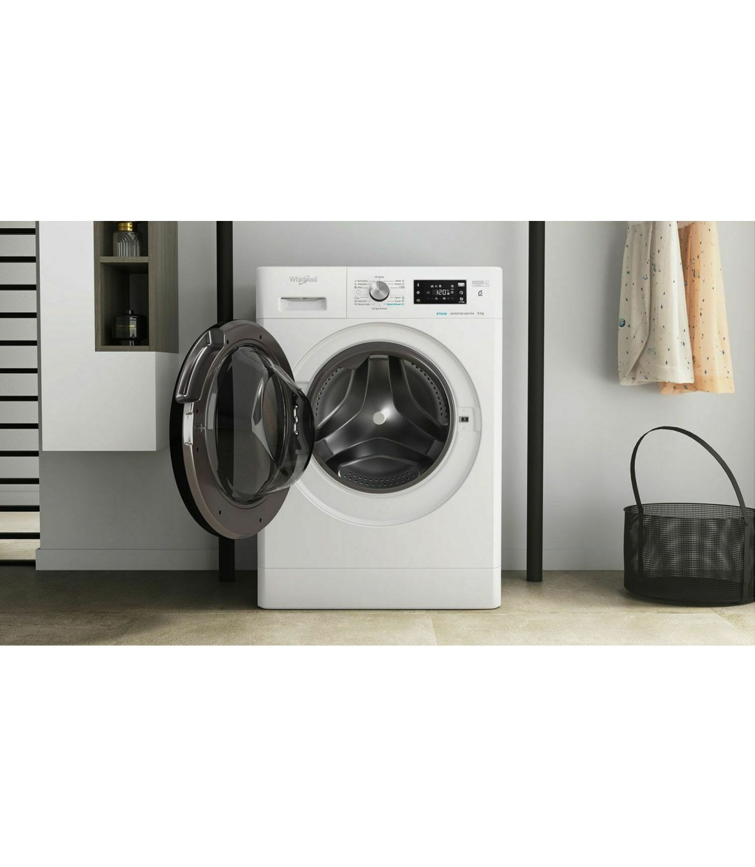 Whirlpool Πλυντήριο Ρούχων 8kg με Ατμό 1400 Στροφών FFB 8458 BV EE Whirlpool Πλυντήριο Ρούχων 8kg με Ατμό 1400 Στροφών FFB 8458 BV EE