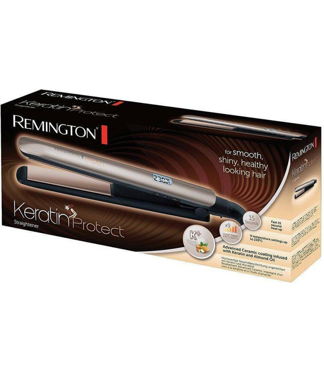 Remington Keratin Protect S8540 E51 Πρέσα Μαλλιών με Κεραμικές Πλάκες