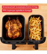 Tefal Easy Fry Φριτέζα Αέρος με Διπλό Αποσπώμενο Κάδο 8.3lt