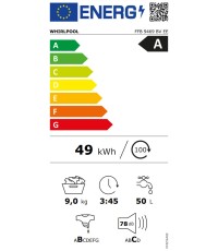 Whirlpool Πλυντήριο Ρούχων 9kg 1400 Στροφών FFB 9469 BV EE 