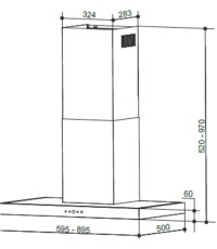 Faber TSP X A60 2LS Απορροφητήρας Καμινάδα 60cm Inox