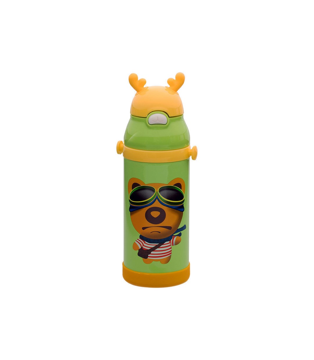 Estia Animals Παιδικό Παγούρι Θερμός Ανοξείδωτο Bear Green 350ml 01-10973