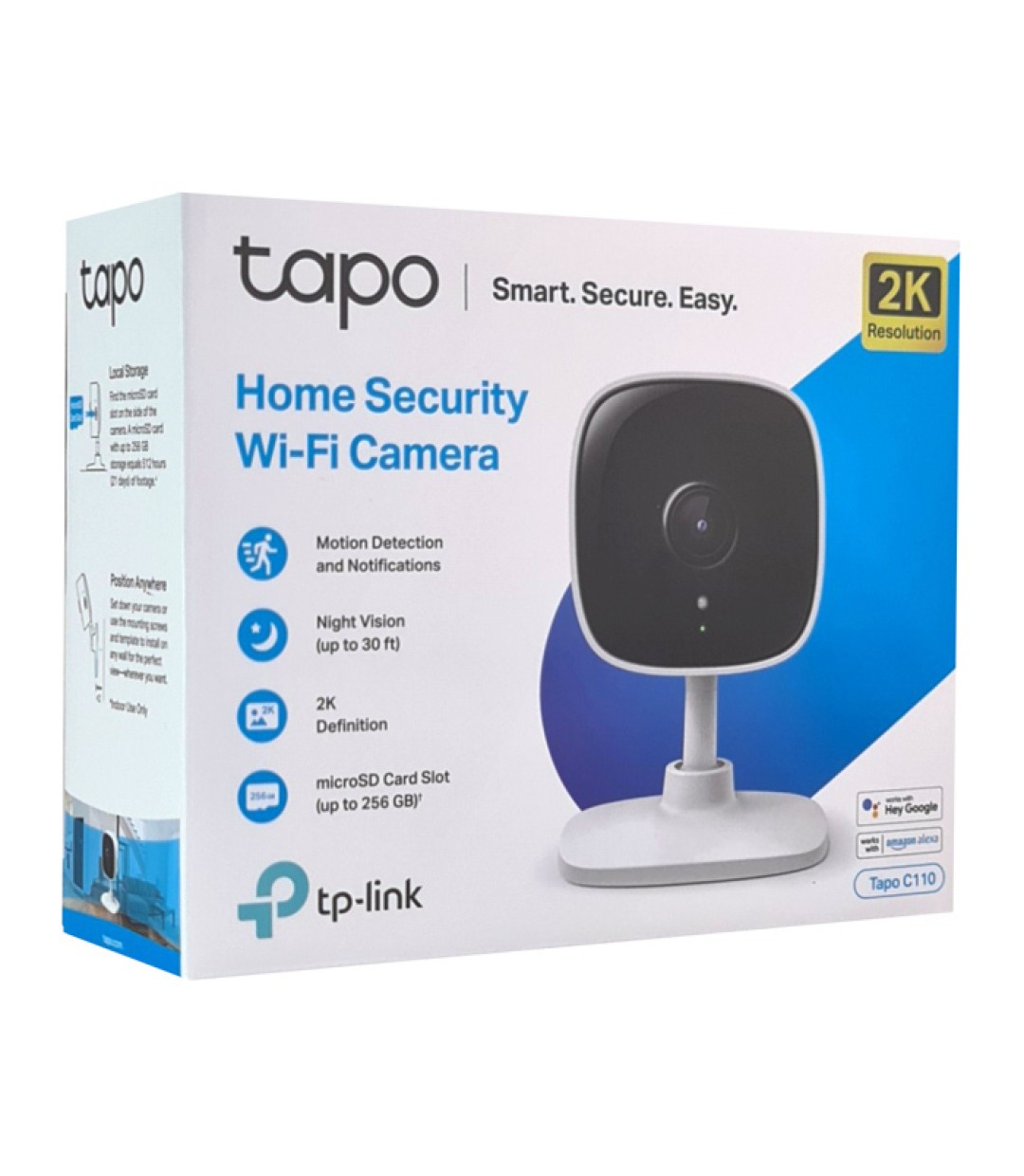 TP-LINK Tapo C110 v2 IP Κάμερα Παρακολούθησης Wi-Fi Full HD+ 3MP με Αμφίδρομη Επικοινωνία