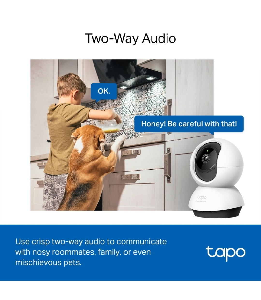 TP-LINK Tapo C220 v1 IP Κάμερα Παρακολούθησης Wi-Fi Full HD+ 4MP με Αμφίδρομη Επικοινωνία