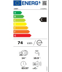 Candy CI4C6F0A Πλήρως Εντοιχιζόμενο Πλυντήριο Πιάτων με Wi-Fi για 14 Σερβίτσια