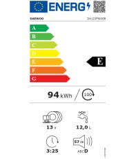 Daewoo DA123FW0GR Εντοιχιζόμενο Πλυντήριο Πιάτων για 13 Σερβίτσια Π60xY85εκ. Λευκό