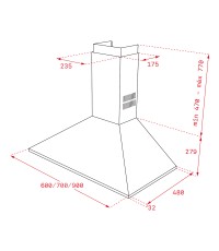 Teka DBP 70 Pro Απορροφητήρας Καμινάδα 70cm Inox 