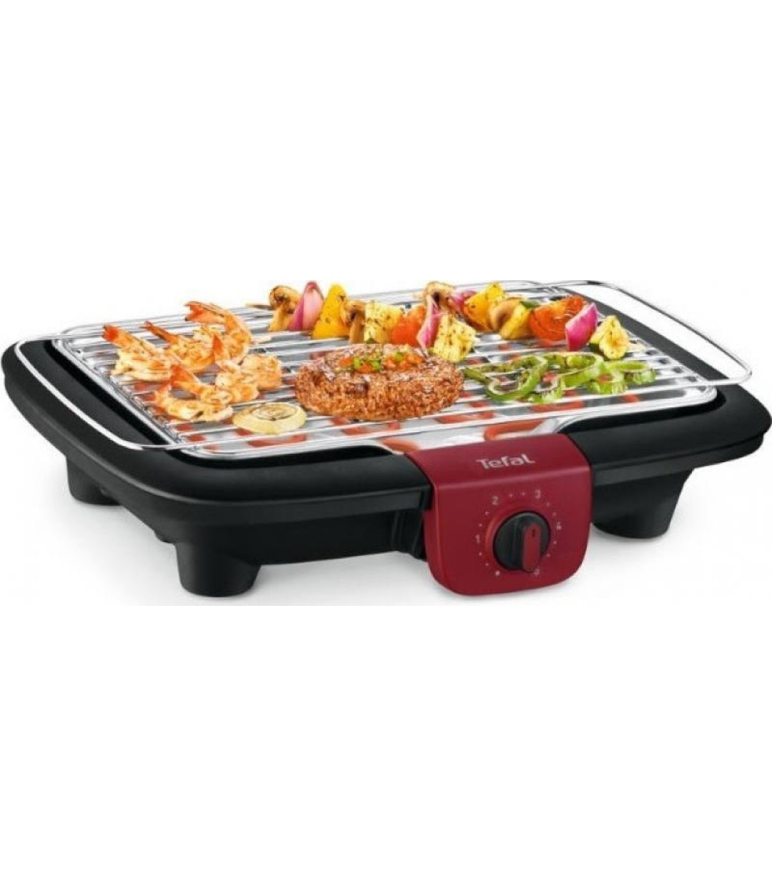 Tefal BG90E5 BBQ Easygrill Επιτραπέζια Ηλεκτρική Ψησταριά Σχάρας 2300W με Ρυθμιζόμενο Θερμοστάστη 37x23.5εκ.