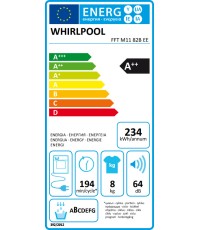 Whirlpool FFT M11 82B EE Στεγνωτήριο 8kg A++ με Αντλία Θερμότητας