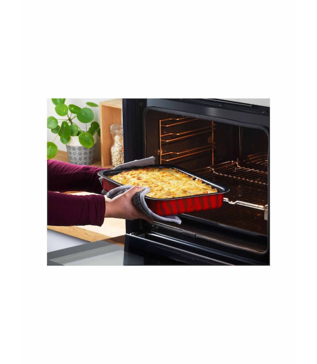 Tefal T-Flam Ταψί Ορθογώνιο Αλουμινίου με Αντικολλητική Επίστρωση 31x24cm