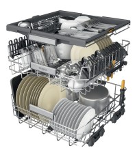 Whirlpool W7F HP43 X Ελεύθερο Πλυντήριο Πιάτων για 15 Σερβίτσια Π60xY85εκ. Inox