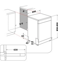 Whirlpool W7F HP43 X Ελεύθερο Πλυντήριο Πιάτων για 15 Σερβίτσια Π60xY85εκ. Inox