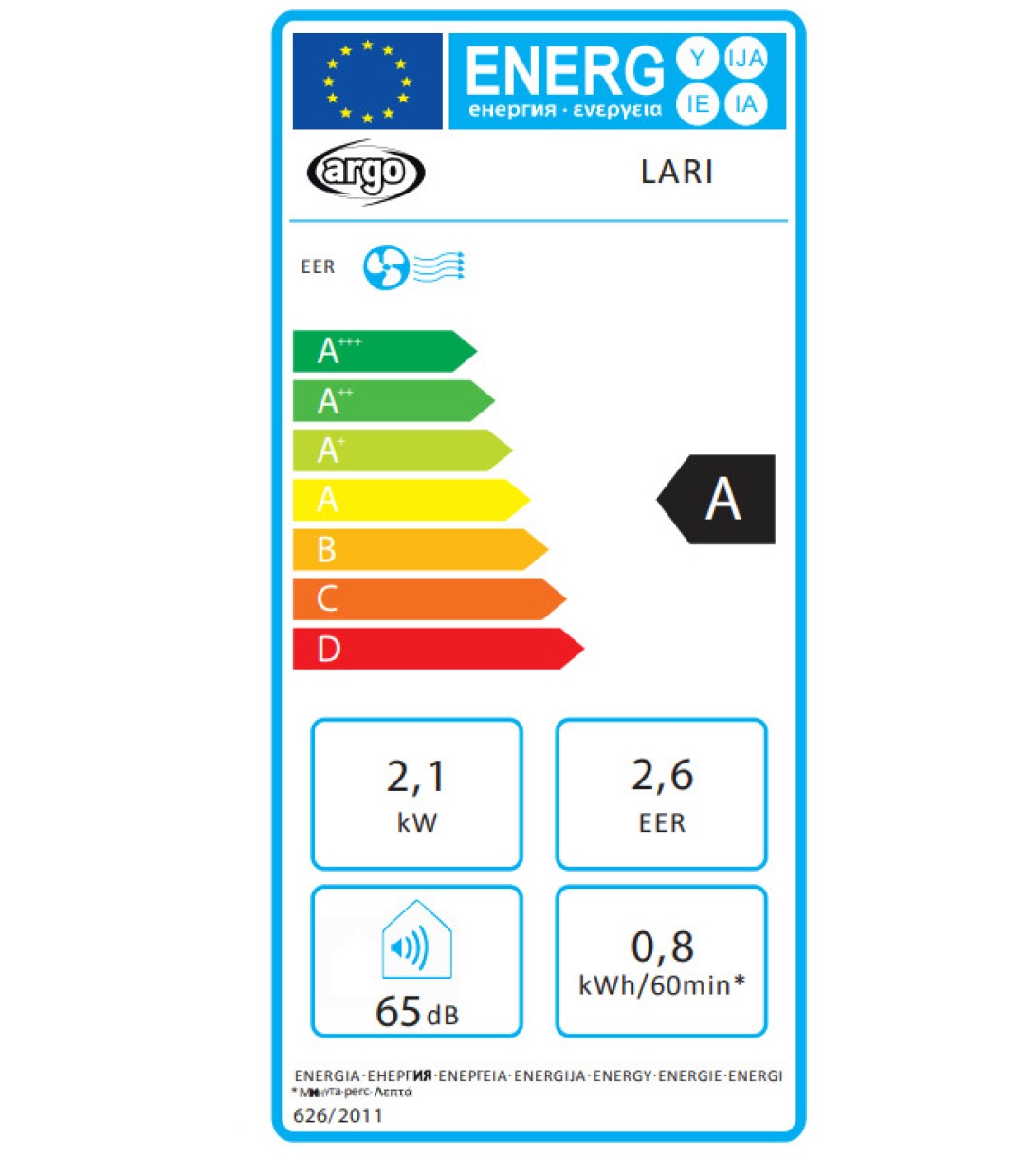 ΚΛΙΜ/ΚΑ ARGO LARI 537 RG 70002 ΦΟΡΗΤΟ 8000 BTU ΨΥΞΗΣ