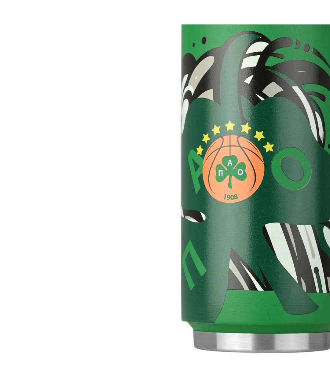 Estia Travel Cup Save the Aegean Ποτήρι Θερμός Ανοξείδωτο BPA Free 500ml Panathinaikos BC Edition We The Greens με Καλαμάκι